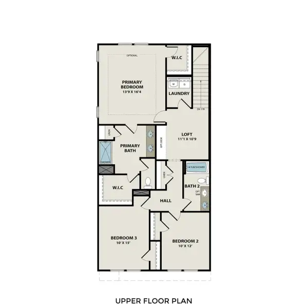 2D floor plan layout of this home in Lake Park Villas, Wylie, TX (Image 20).