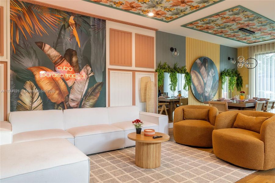 Furnished interior view inside a new home in , Miami (Image 29).