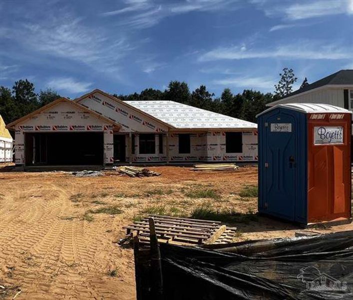 In-progress construction of a new home in Blossom Grove, Milton, FL (Image 17). In-progress construction of a new home in Blossom Grove, Milton, FL (Image 17).