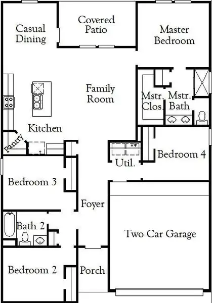 2D floor plan layout of this home in Windcress, Cove, TX (Image 2). 2D floor plan layout of this home in Windcress, Cove, TX (Image 2).