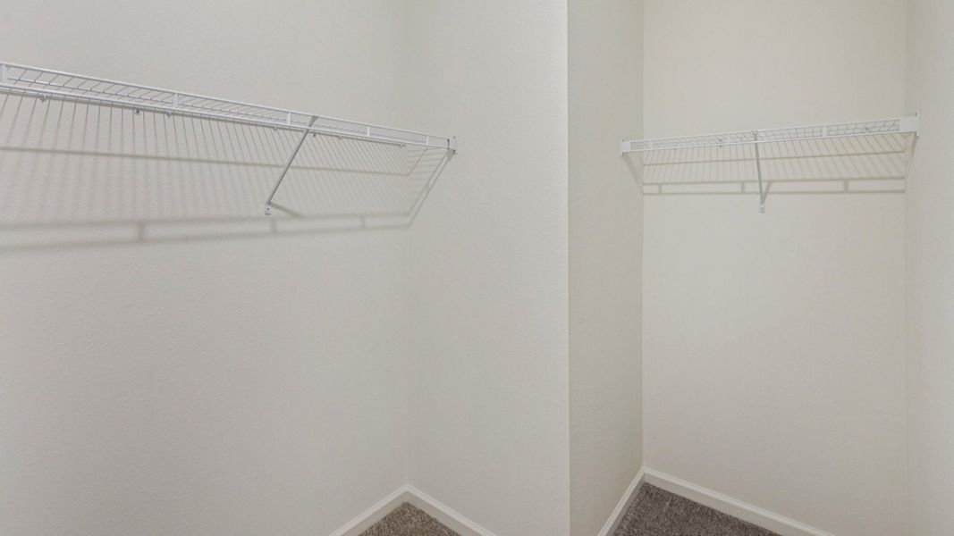 The Fleetwood Floor Plan walk-in closet by DRB Homes in Panther Creek New Jacksonville Home Community