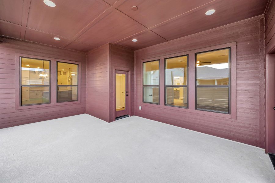 Exterior details and patio area of a home in Indigo - Enclave Collection, Richmond (Image 4).