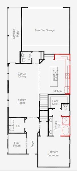 2D floor plan layout of this home in Ramble, Celina, TX (Image 4).