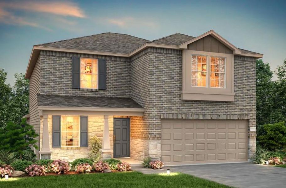 Centex Homes, Granville elevation Q, rendering