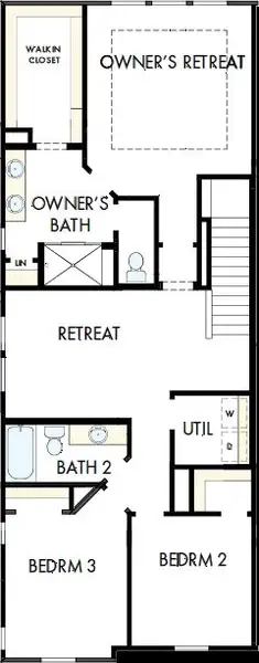 2D floor plan layout of this home in North Creek Village - Townhomes, Huntersville, NC (Image 3). 2D floor plan layout of this home in North Creek Village - Townhomes, Huntersville, NC (Image 3).