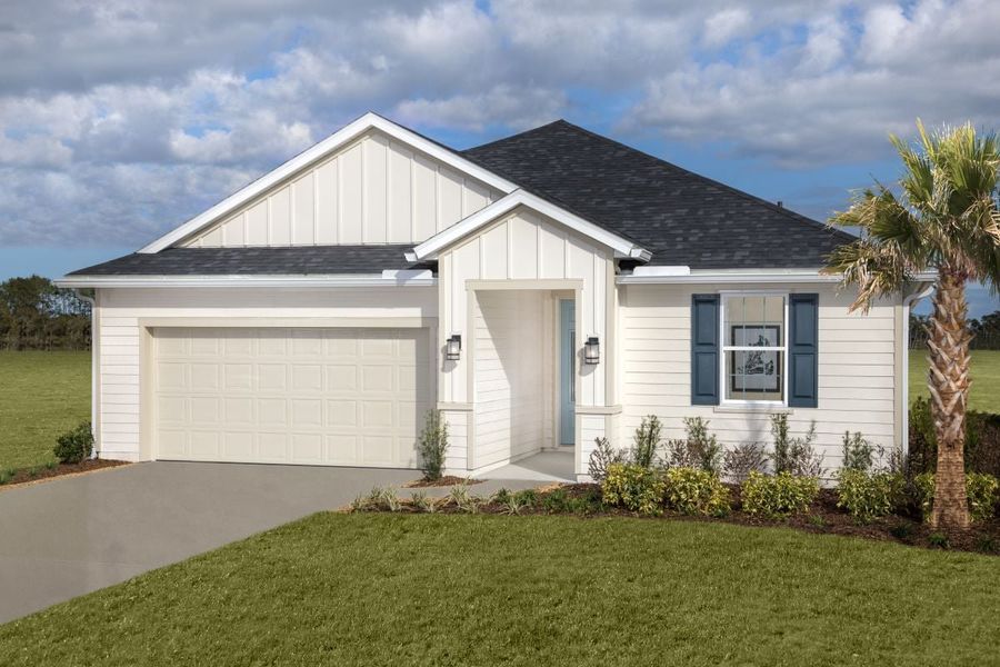 Representative exterior photo of a completed home built from the Plan 2003 Modeled by KB Home in Beach Park Village, Flagler Beach, FL (Image 13).