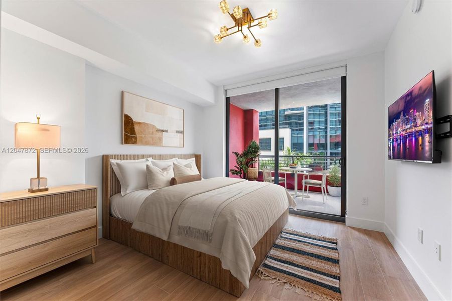 Furnished interior view inside a new home in , Miami (Image 11).