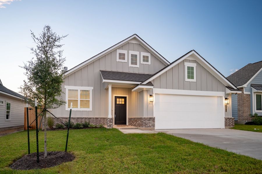 Representative exterior photo of a completed home built from the The Rose by Avonley Homes in Pinemont, Bryan, TX (Image 28).