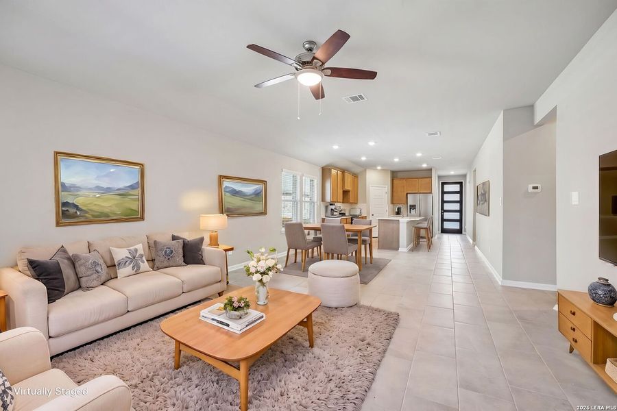Furnished interior view inside a new home in Arcadia Ridge - Premier Series, San Antonio (Image 13). Furnished interior view inside a new home in Arcadia Ridge - Premier Series, San Antonio (Image 13).