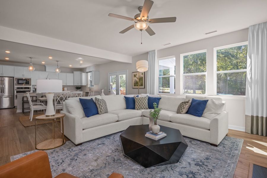 Representative furnished interior of a home built from the The Hickory II A by Davidson Homes LLC in Springvale South, Fuquay Varina (Image 12). Representative furnished interior of a home built from the The Hickory II A by Davidson Homes LLC in Springvale South, Fuquay Varina (Image 12).
