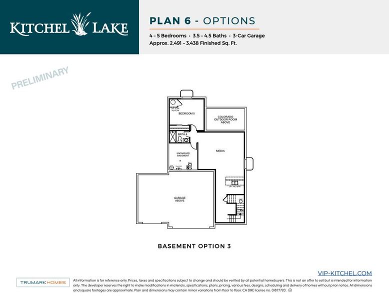 Kitchel Lake Plan 6 Floor Plan