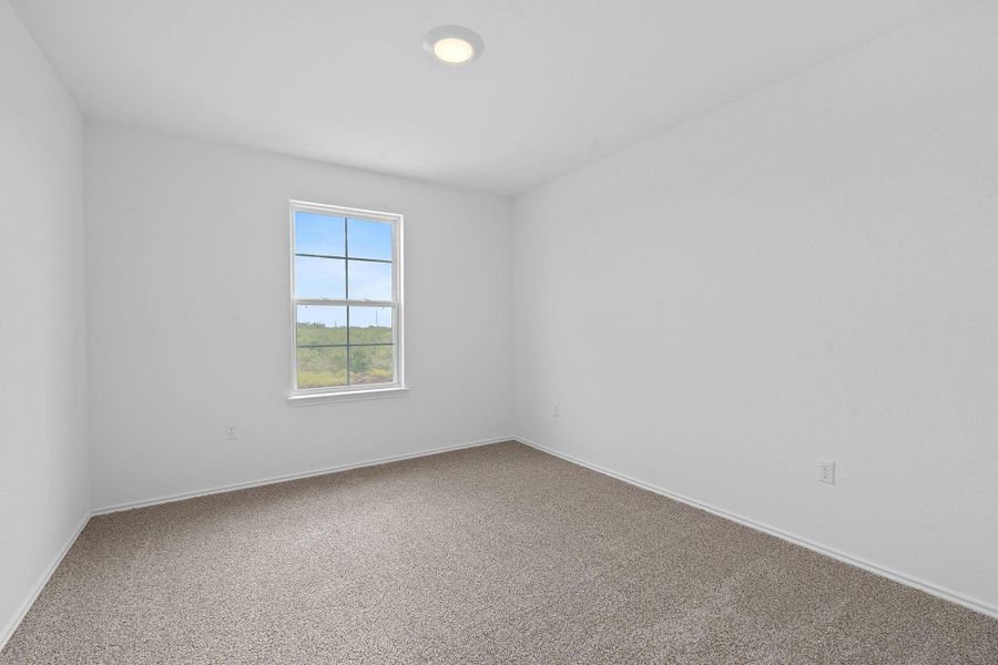 Carpeted empty room with baseboards Carpeted empty room with baseboards