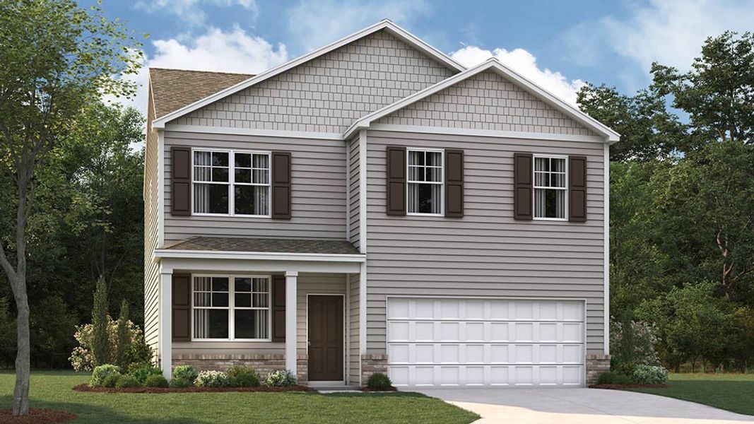 Representative exterior photo of a completed home built from the Belhaven by D.R. Horton in Emory Creek, Harriman, TN (Image 20).