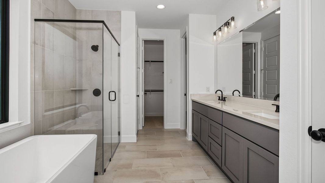 Furnished interior view inside a new home in Lakes of Cane Island, Katy (Image 6).