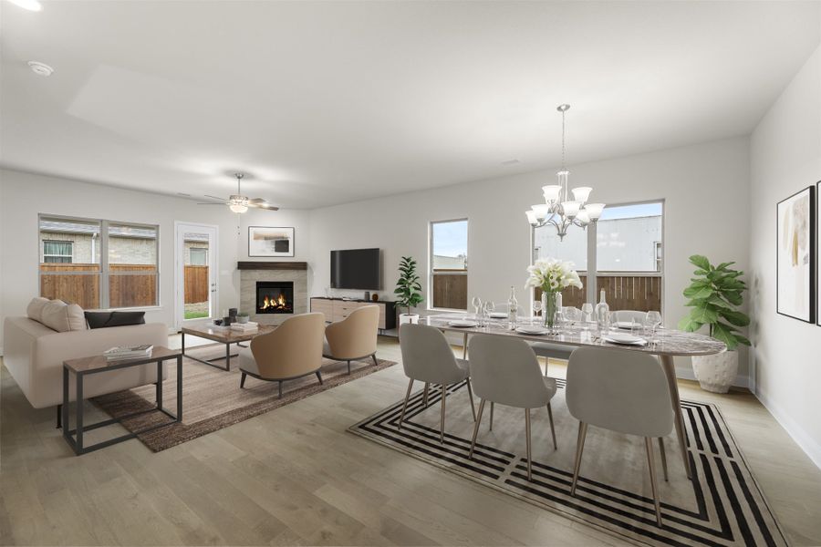 Representative furnished interior of a home built from the Laredo by Windsor Homes in Anna Town Square, Anna (Image 6).