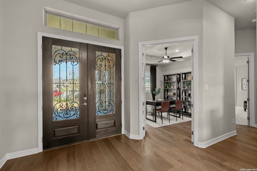 Furnished interior view inside a new home in Potranco Oaks, Castroville (Image 15). Furnished interior view inside a new home in Potranco Oaks, Castroville (Image 15).