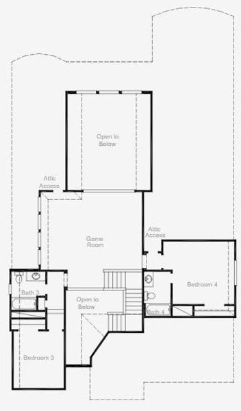 2D floor plan layout of this home in Bridgeland 55', Cypress, TX (Image 4). 2D floor plan layout of this home in Bridgeland 55', Cypress, TX (Image 4).