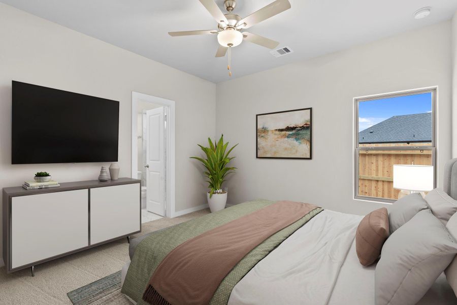 Furnished interior view inside a new home in Laurel Landing 40', Alvin (Image 7).