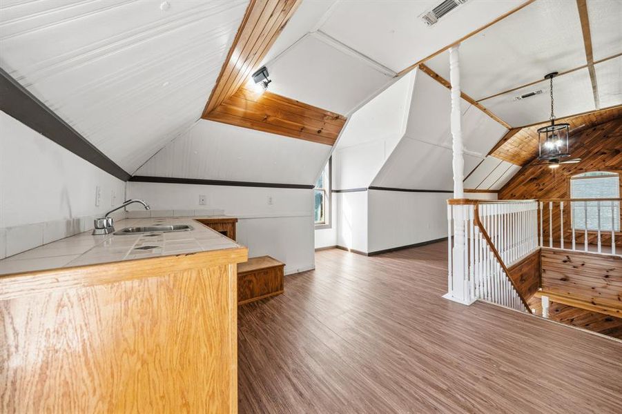 Upstairs kitchenette area