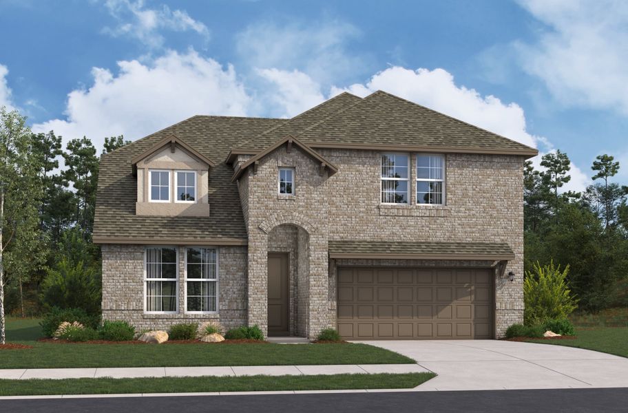 Representative exterior photo of a completed home built from the Aransas by Beazer Homes in Westridge, San Antonio, TX (Image 5). Representative exterior photo of a completed home built from the Aransas by Beazer Homes in Westridge, San Antonio, TX (Image 5).