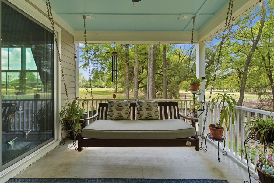 Exterior details and patio area of a home in , Santee (Image 38).