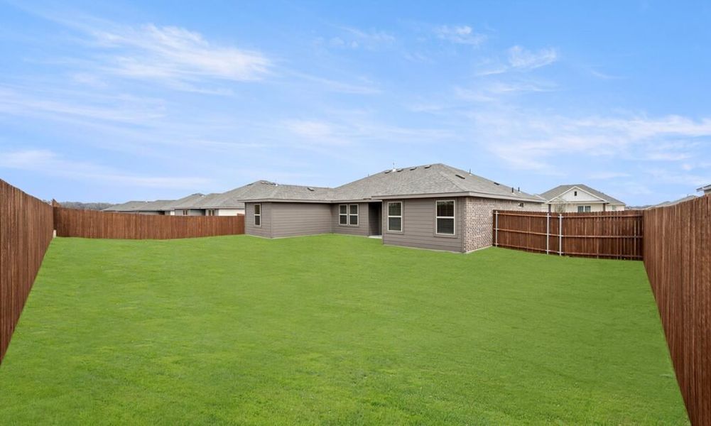 Representative exterior photo of a completed home built from the Alderbury II by Impression Homes in Stone Eagle, Azle, TX (Image 26). Representative exterior photo of a completed home built from the Alderbury II by Impression Homes in Stone Eagle, Azle, TX (Image 26).