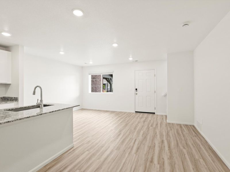 The Loveland floorplan image taken at a Meritage Homes community in Aurora, CO.