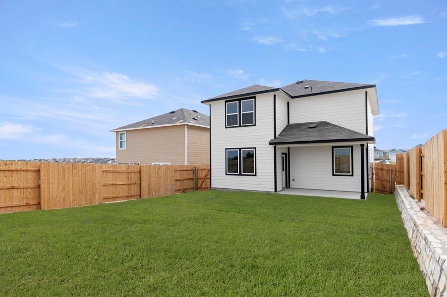 Exterior details and patio area of a home in Edgebrooke, Pflugerville (Image 3). Exterior details and patio area of a home in Edgebrooke, Pflugerville (Image 3).