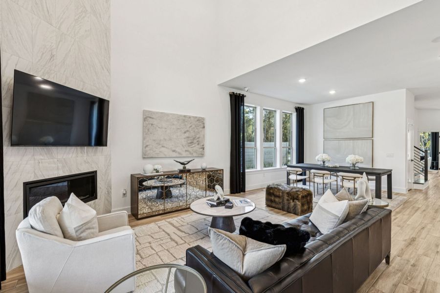 Representative furnished interior of a home built from the Iredell by Pulte Homes in Corley Farms, Boerne (Image 13).