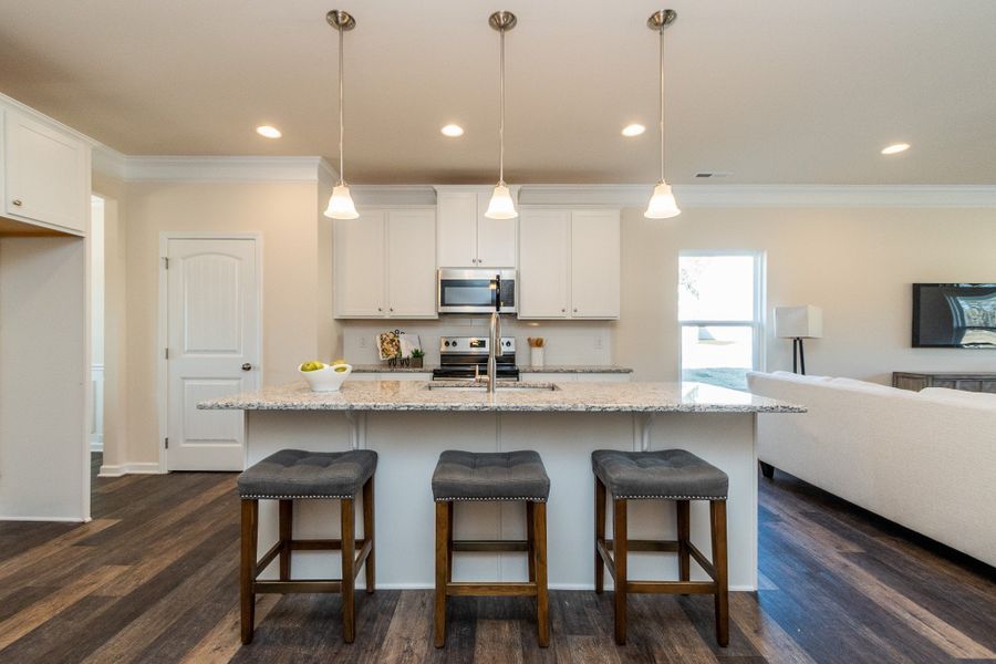 Furnished interior view inside a new home in The Oaks, Clarksville (Image 8).
