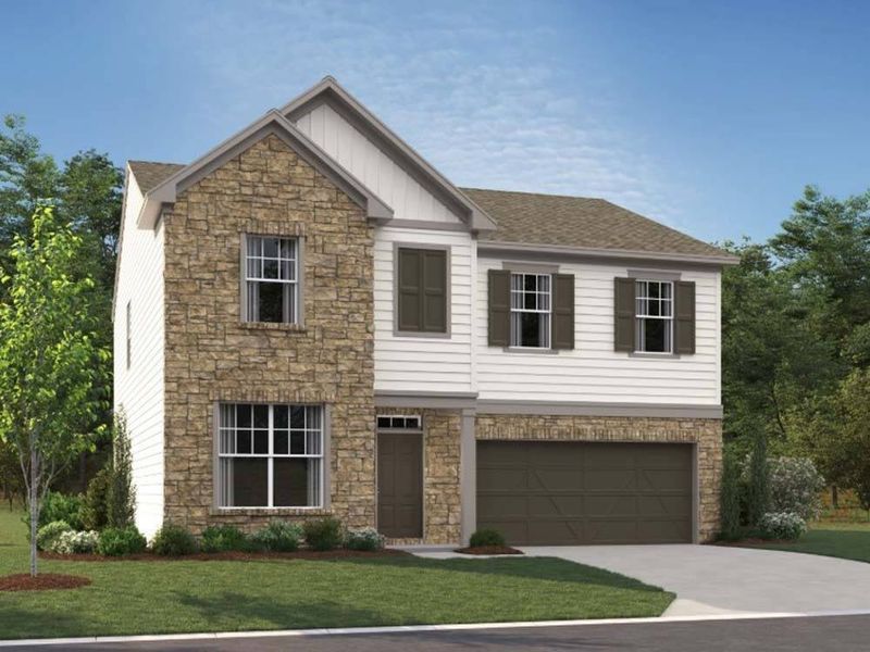 Rendering is for illustrative purposes. Actual exterior selections may vary by homesite.