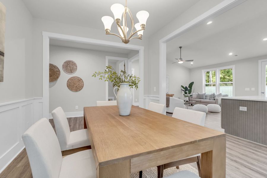 Furnished interior view inside a new home in Homecoming, Ravenel (Image 8).