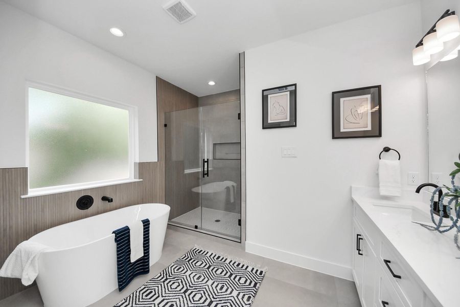 Furnished interior view inside a new home in , Houston (Image 33).