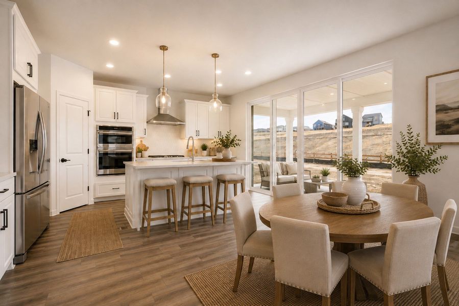 Furnished interior view inside a new home in The Town Collection at Independence, Elizabeth (Image 6).