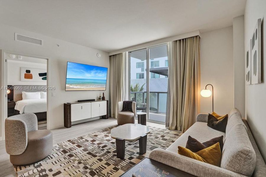 Furnished interior view inside a new home in , Miami (Image 18).
