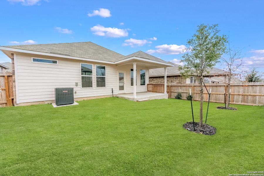 Exterior details and patio area of a home in Bricewood, San Antonio (Image 3).