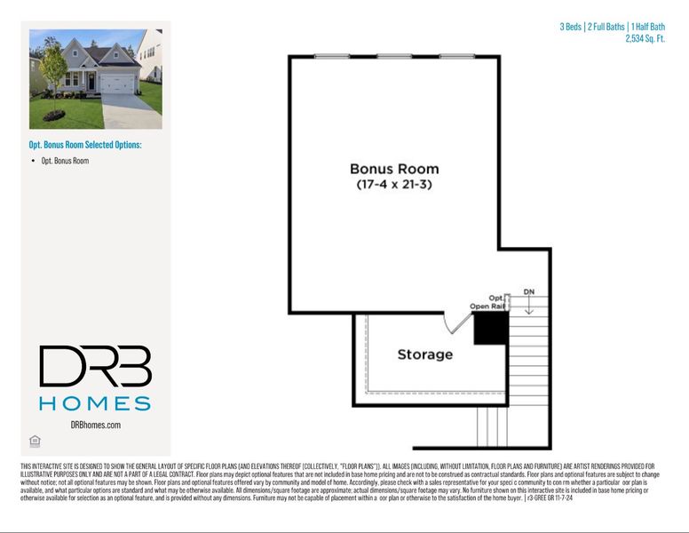 2D floor plan layout of this home in Wells Crossing, Seneca, SC (Image 6).