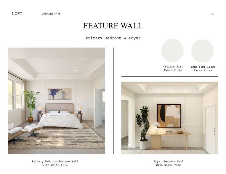 Loft Look Palette 6: Trim Selection Sheet (*Artist rendering used for illustration purposes only.)