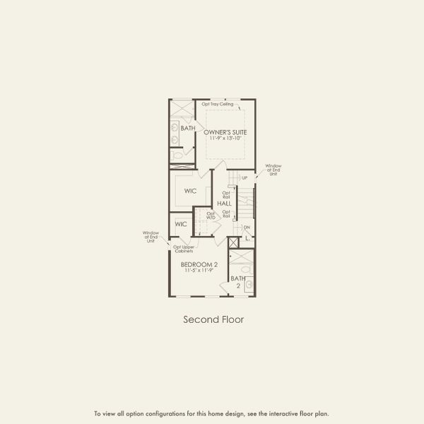 2D floor plan layout for the Highpointe by John Wieland in Skyline, Nashville, TN (Image 3).
