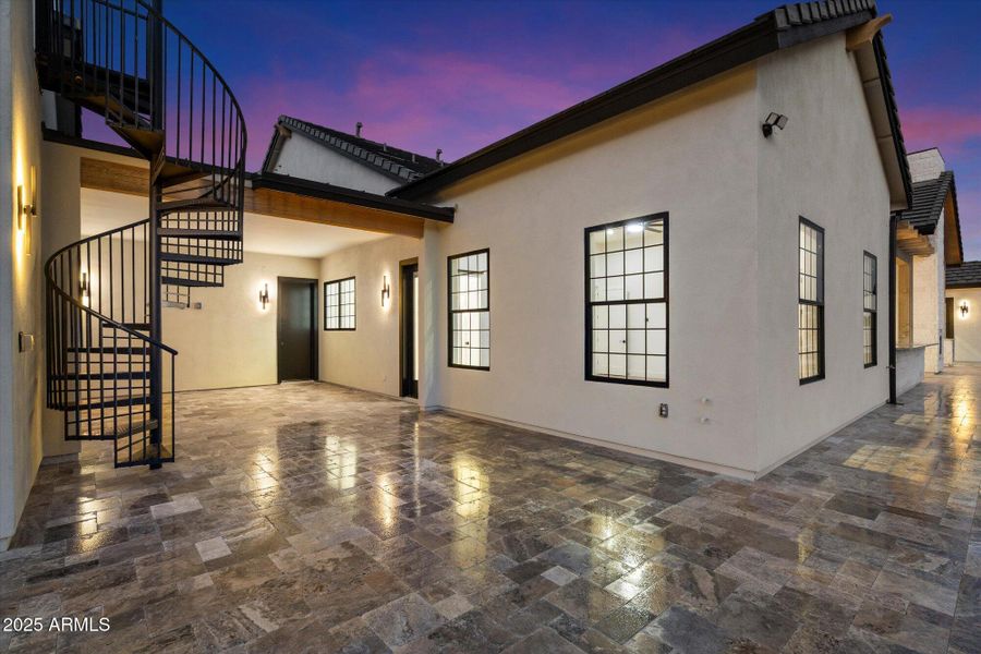 Spiral Staircase to Private View Deck