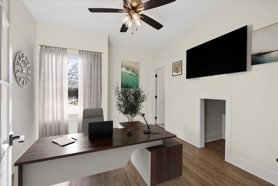 Furnished interior view inside a new home in , Enchanted Oaks (Image 18).