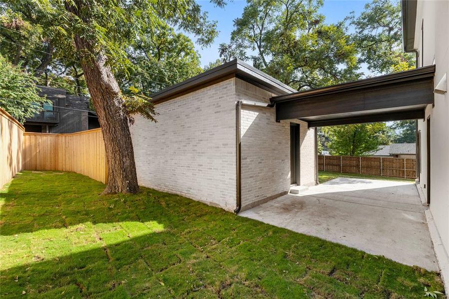 Exterior details and patio area of a home in , Dallas (Image 2). Exterior details and patio area of a home in , Dallas (Image 2).