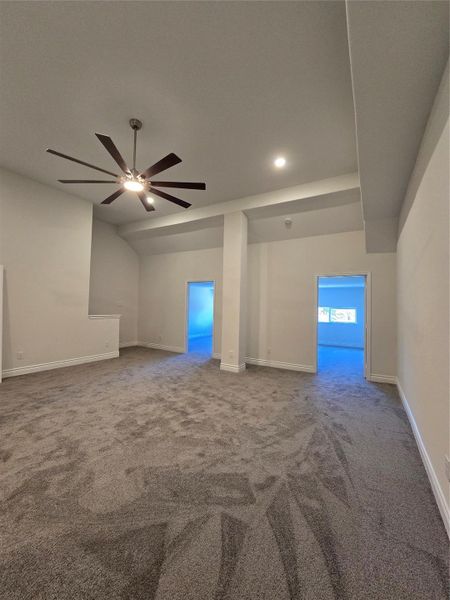 Flex room that could be a game room, 4th bedroom with a bathroom. View of the two home offices in the back.