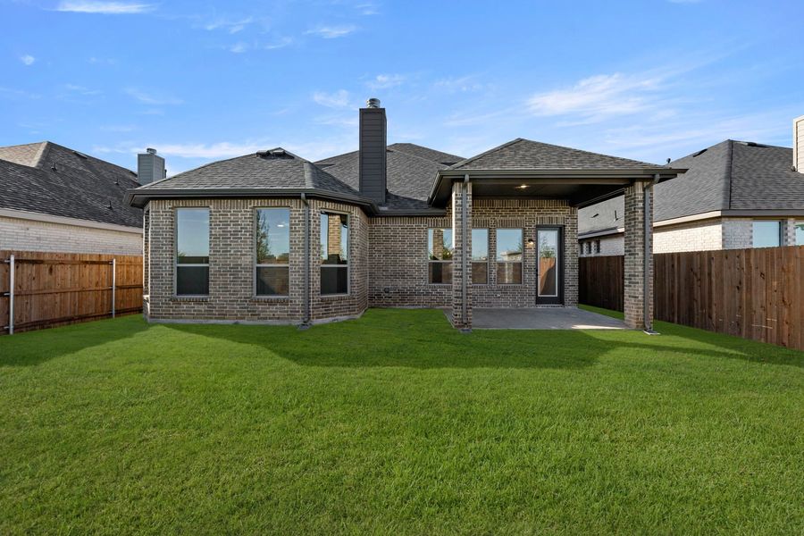 Exterior details and patio area of a home in Somerset - Phase 5, Mansfield (Image 21). Exterior details and patio area of a home in Somerset - Phase 5, Mansfield (Image 21).