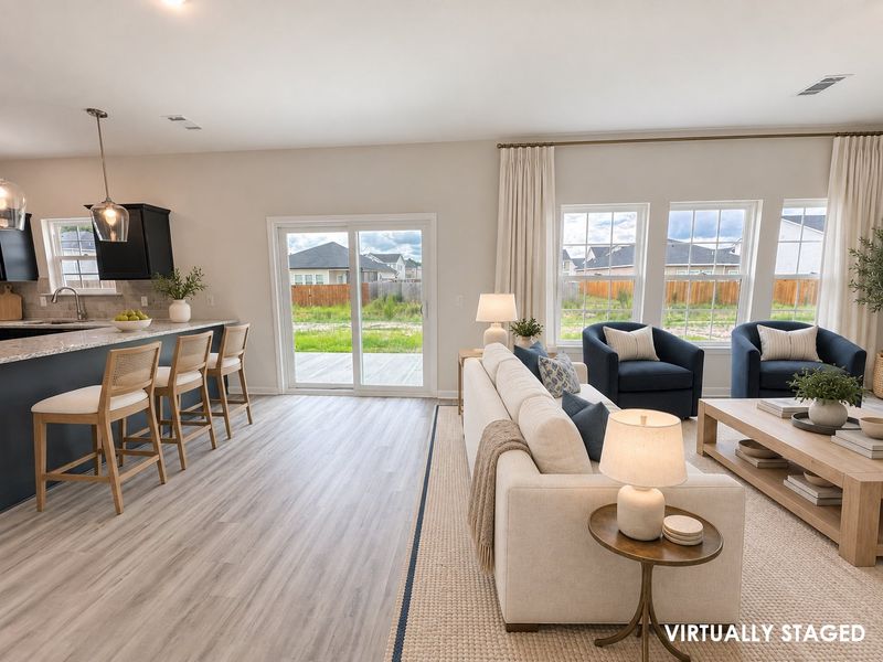 Furnished interior view inside a new home in Tranquil South, Hinesville (Image 13). Furnished interior view inside a new home in Tranquil South, Hinesville (Image 13).