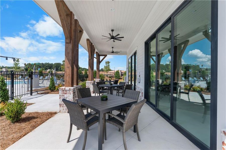 Exterior details and patio area of a home in Waterhaven, Cumming (Image 24). Exterior details and patio area of a home in Waterhaven, Cumming (Image 24).
