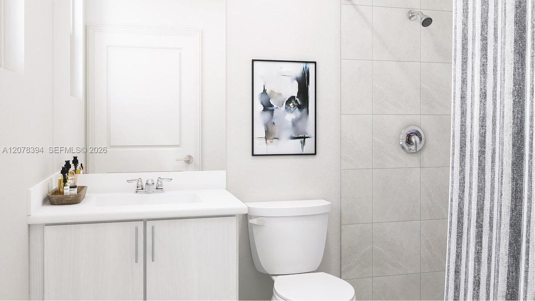 Furnished interior view inside a new home in Del Mar, Miami (Image 11).