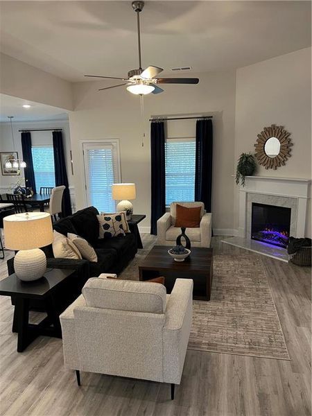 Furnished interior view inside a new home in The Fields of Walnut Creek, Pendergrass (Image 6).