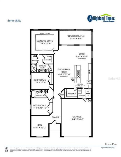 2D floor plan layout of this home in Stonebridge North, Zephyrhills, FL (Image 2).