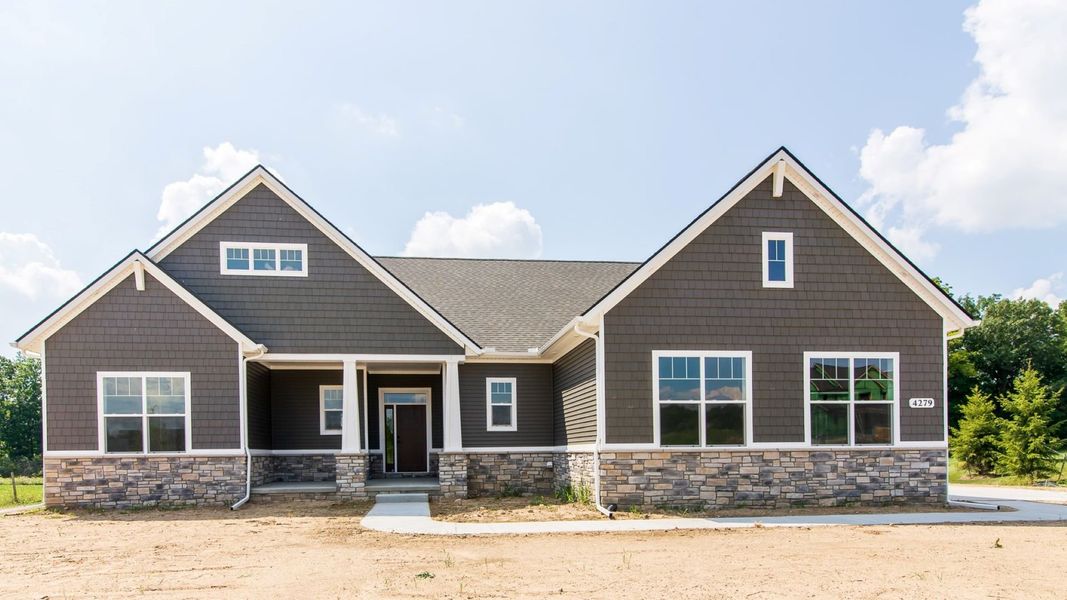 Representative exterior photo of a completed home built from the The Natural by Norfolk Homes in Coronado Estates, Jackson, MI (Image 26).